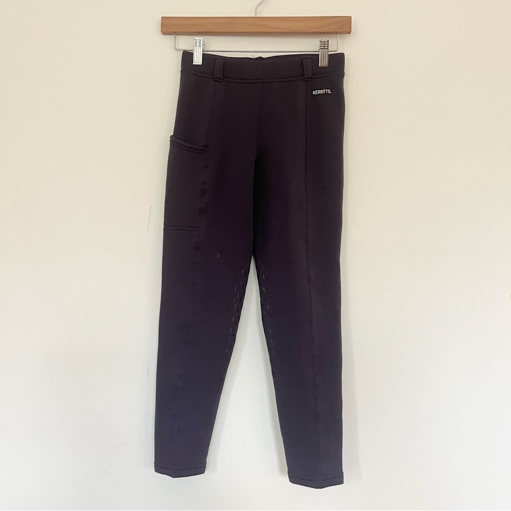 Kerrits Kid’s Thermotech Purple Riding Tights Leggings Sz Large Equestrian Horse